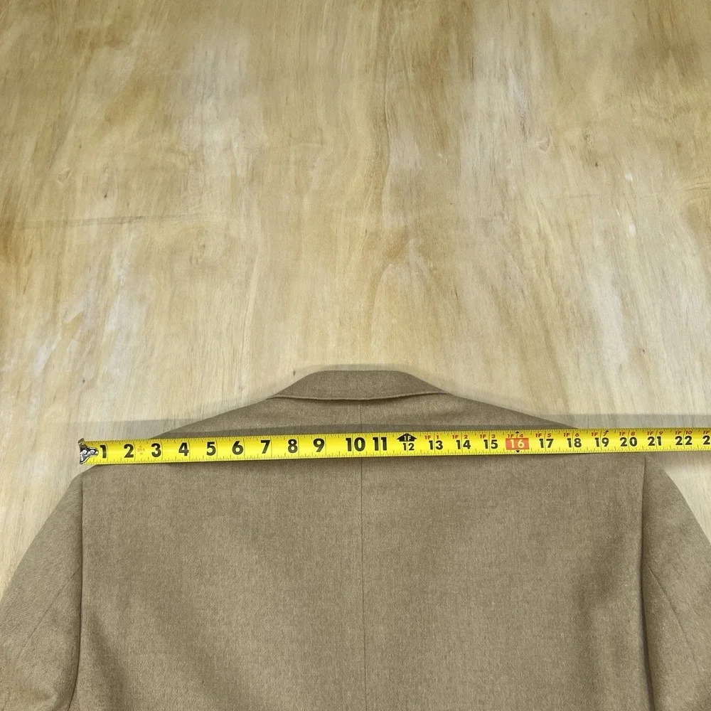 Vintage Stafford Camel Hair Blazer Jacket Sport Coat Mens 44L Long Khaki